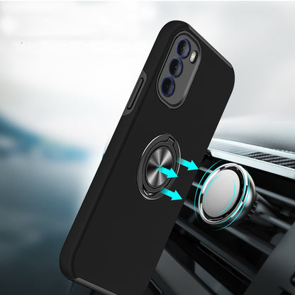 For Motorola Moto G Stylus 2022 4G Hybrid Slim with Metal Invisible Ring Stand Holder Fit Magnetic Car Mount Shockproof  Phone Case Cover
