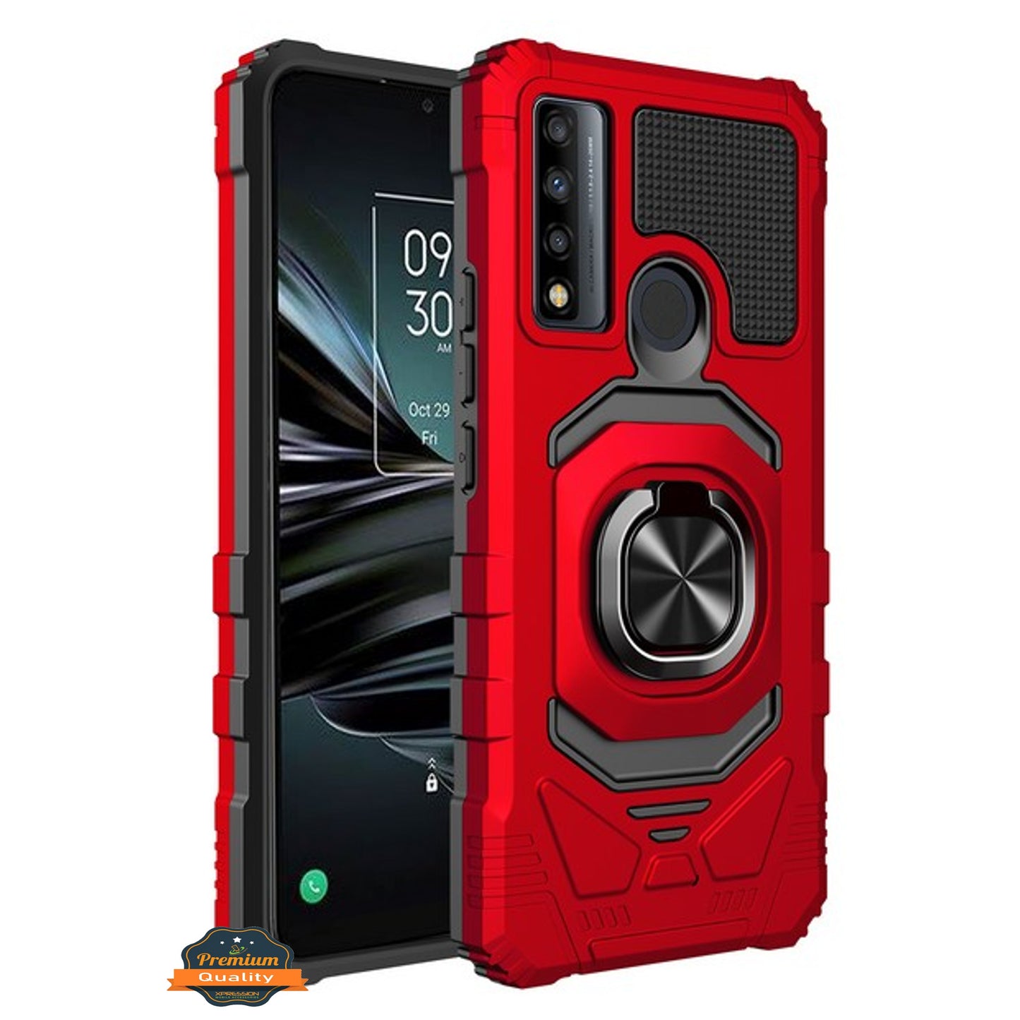 For Wiko Voix Premium Hybrid Magnetic Car Mount Ring Kickstand Stand Holder Armor Protective [Military Grade]  Phone Case Cover