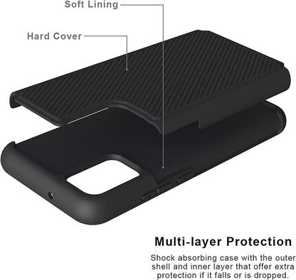 For Motorola Moto G Stylus 5G 2021 Hybrid Armor Rugged Textured Dual Layer TPU Back Shell Military-Grade Shockproof  Phone Case Cover