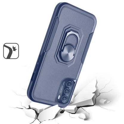 For Motorola Moto G Stylus 5G 2022 Hybrid Rugged Hard Drop-Proof 3 Layer Protection Military Grade with Metal Ring Stand  Phone Case Cover