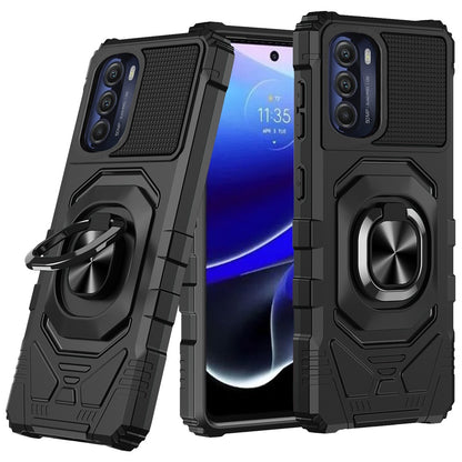 For Motorola Moto G Stylus 5G 2022 Hybrid Dual Layer with Rotate Magnetic Ring Stand Holder Kickstand Rugged Shockproof  Phone Case Cover