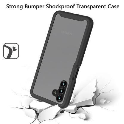 For Samsung Galaxy A13 5G Clear Dual Layer Rugged Bumper Frame Heavy Duty Hybrid Shockproof Rubber TPU Full Body Defender  Phone Case Cover