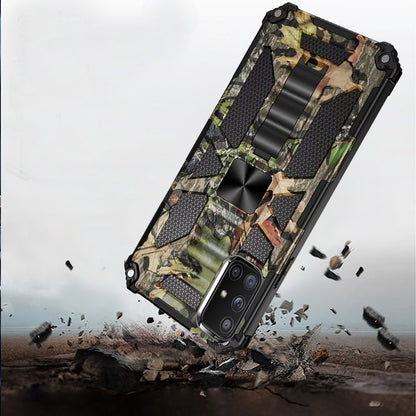 For Samsung Galaxy A71 5G Heavy Duty Hybrid Camouflage [Military Grade] Rugged Protective Fit Magnetic Car Mount Stand  Phone Case Cover