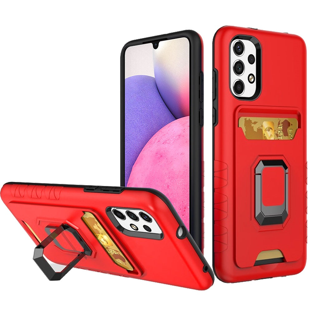 For Samsung Galaxy A33 5G Wallet Case Designed with Credit Card ID Holder & Stand Kickstand Ring Heavy Duty Hybrid Armor  Phone Case Cover