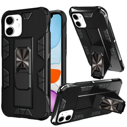 For Apple iPhone 13 Pro (6.1") Hybrid Magnetic Slide Stand fit Car Mount Grip Holder Full Body Heavy Duty Rugged Military Grade  Phone Case Cover