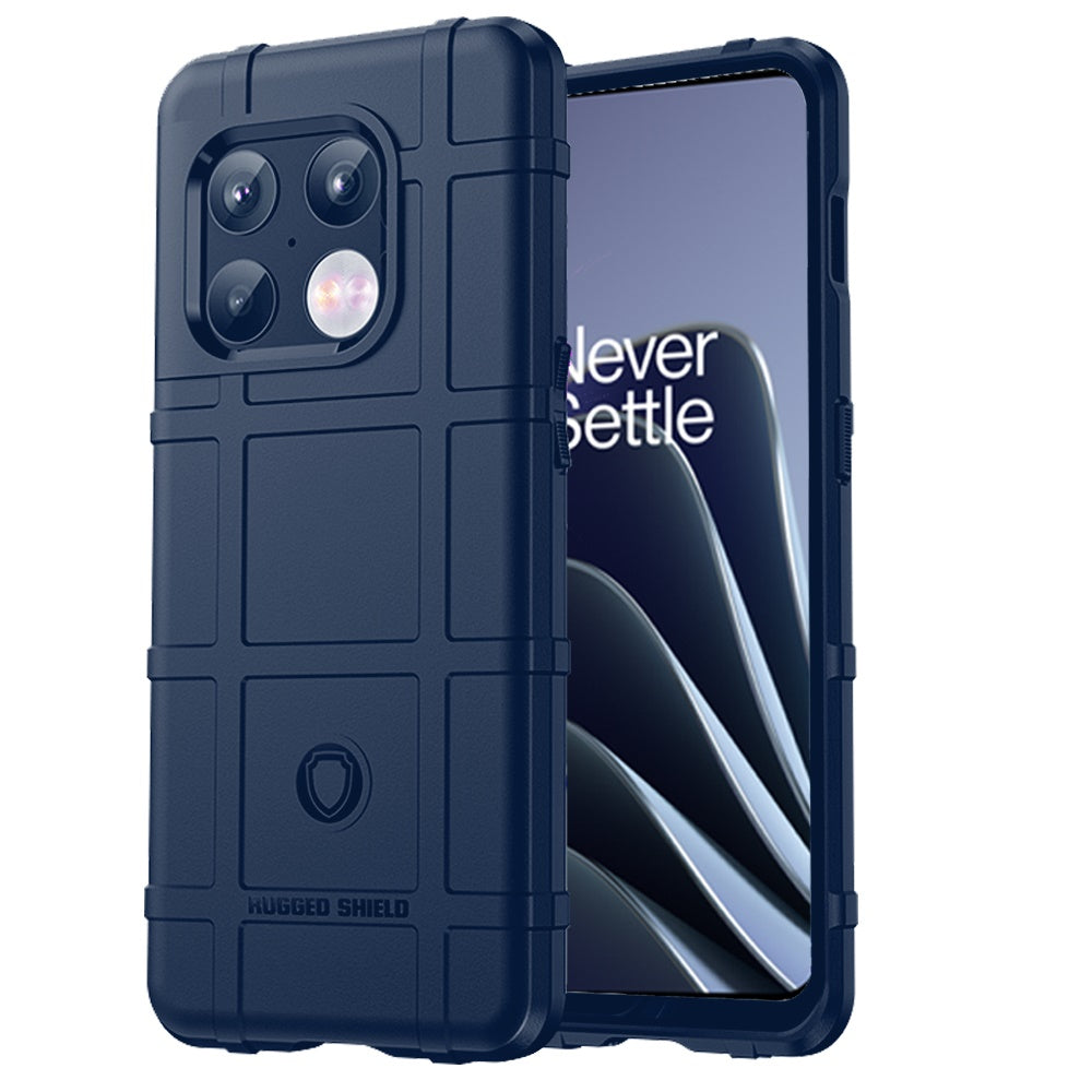 For OnePlus 10 Pro 5G Rugged Shield Hybrid TPU Thick Solid Rough Armor Tactical Matte Grip Silicone Texture Anti-Drop  Phone Case Cover