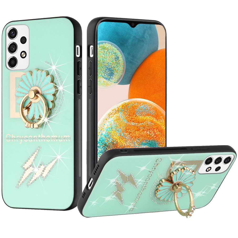 For Samsung Galaxy A23 5G Diamonds 3D Bling Sparkly Glitter Ornaments Engraving Hybrid Metal Fashion  Phone Case Cover