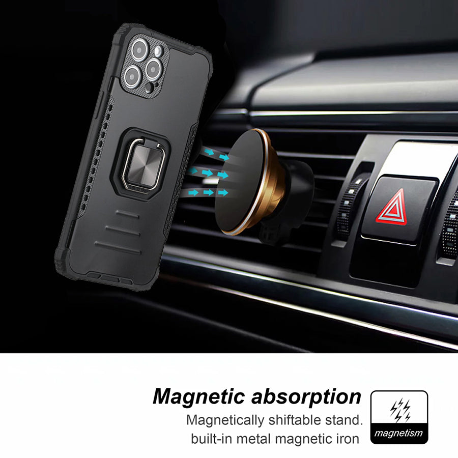 For Apple iPhone 12 /Pro Max Hybrid Cases with Stand Magnetic Ring Kickstand Shockproof Armor Heavy Duty Military Grade  Phone Case Cover