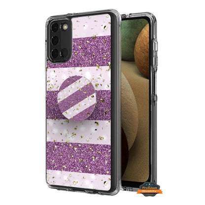 For Motorola Moto G Stylus 5G 2022 Pattern Design Bling Glitter Hybrid with Ring Stand Pop Up Finger Holder Kickstand  Phone Case Cover