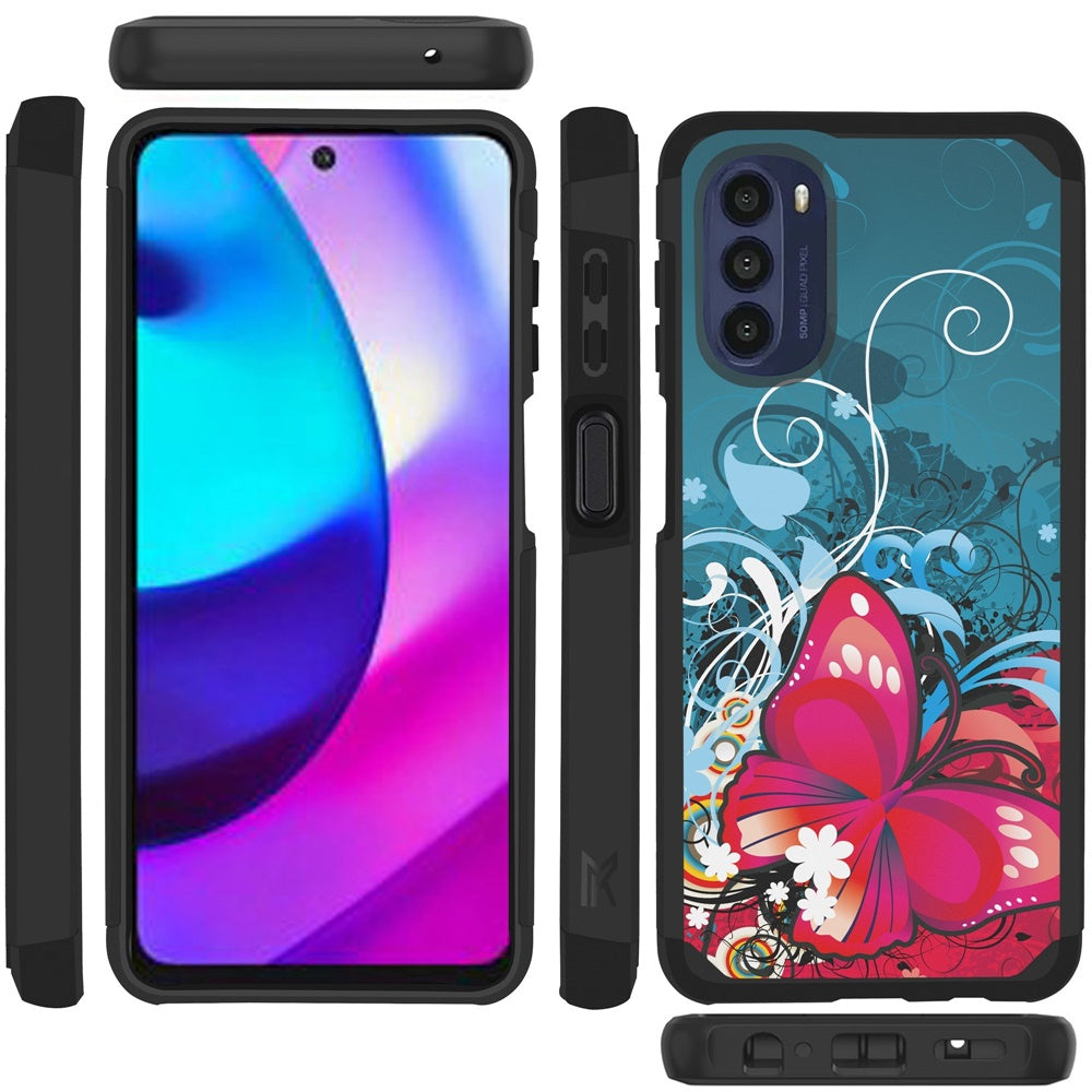 For Motorola Moto G 5G 2022 Slim Corner Protection Shock Absorption Hybrid Dual Layer Hard TPU Rubber Armor Defender  Phone Case Cover