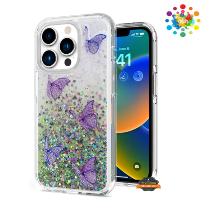 For Motorola Moto G Stylus 5G 2022 Butterflies Glitter Bling Shiny Sparkle Glittering Flake Hybrid Hard PC TPU Silicone  Phone Case Cover