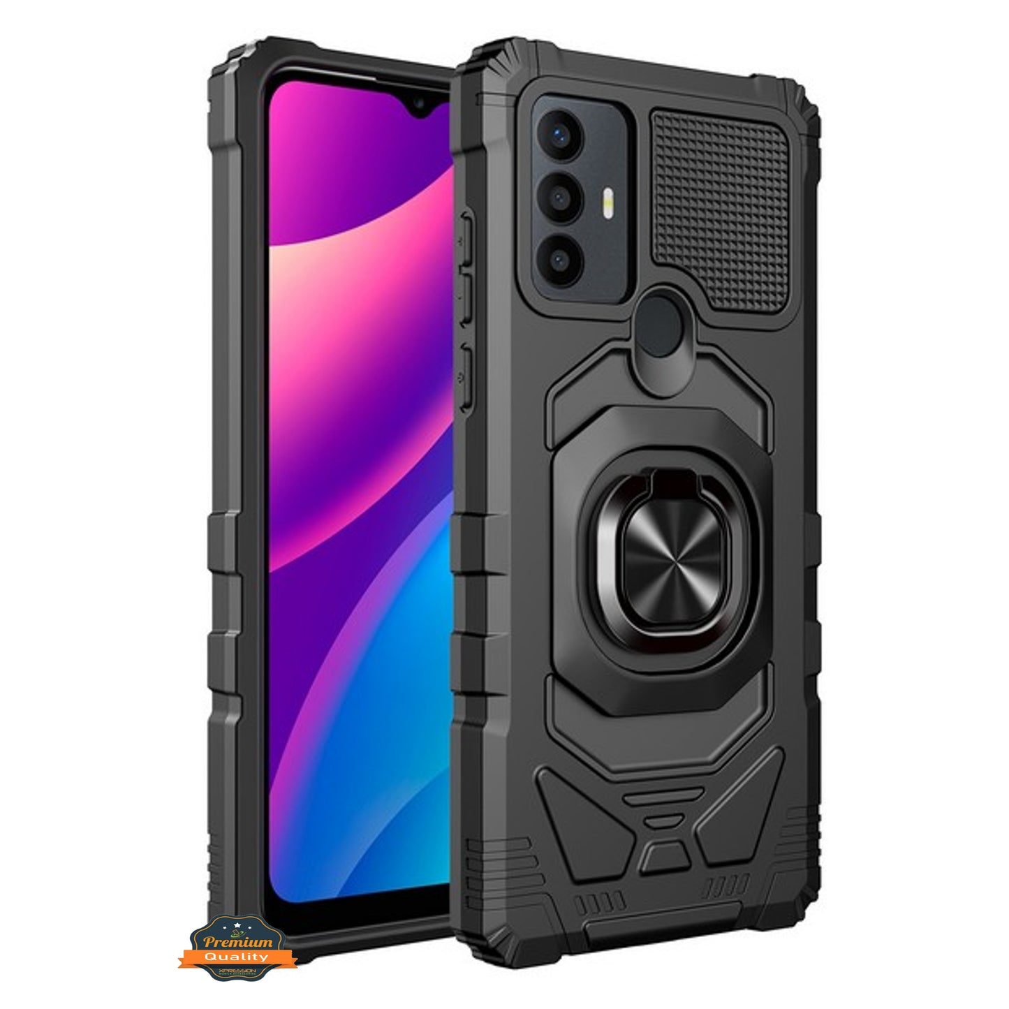 For Motorola Moto G Stylus 5G 2022 Hybrid Magnetic Car Mount with Ring Kickstand Stand Holder Armor [Military Grade]  Phone Case Cover