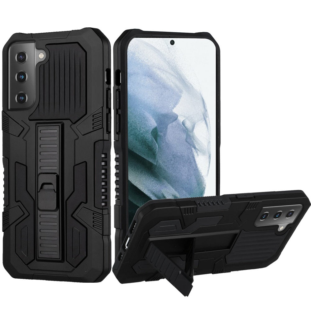 For Samsung Galaxy S22 Hybrid Tough Rugged [Shockproof] Dual Layer Protective with Kickstand Military Grade Hard PC + TPU  Phone Case Cover