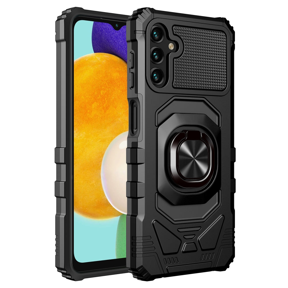 For Samsung Galaxy A13 5G Full-Body 2in1 Magnetic Car Mount Metal Ring Holder Kickstand Heavy Duty Hybrid Armor  Phone Case Cover