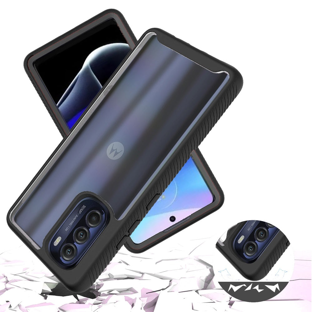 For Motorola Moto G Stylus 5G 2022 Clear Dual Layer Rugged Bumper Frame Heavy Duty Hybrid TPU + PC Shockproof Rubber  Phone Case Cover