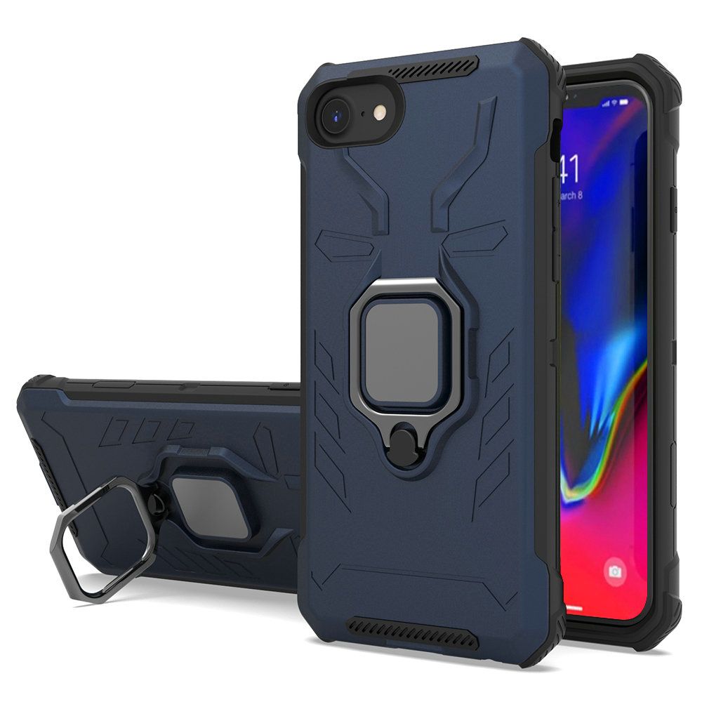 For Apple iPhone SE 2022 /SE 2020/8/7 Hybrid TPU Armor Military Protection Heavy Duty Shockproof with 360 Rotatable Ring  Phone Case Cover