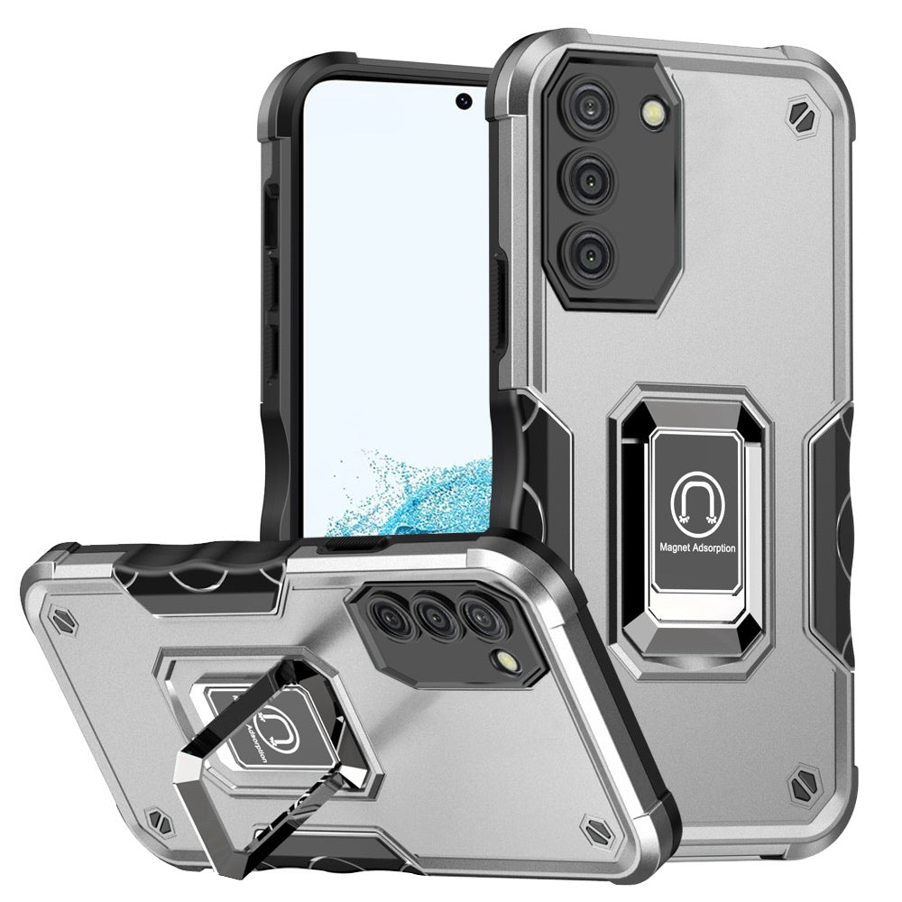 For Samsung Galaxy S22 /Plus Ultra Hybrid Cases with Magnetic Ring Holder Stand Kickstand Heavy Duty Rugged Drop Silicone Shockproof  Phone Case Cover