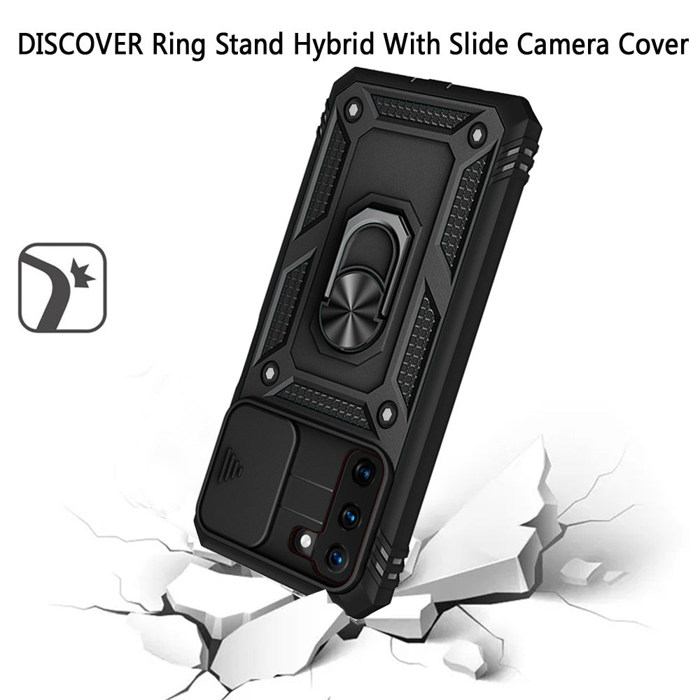 For Samsung Galaxy S22 Hybrid Built-in 360° Rotate Magnetic Ring Stand with Camera Protection Heavy Duty Shockproof  Phone Case Cover