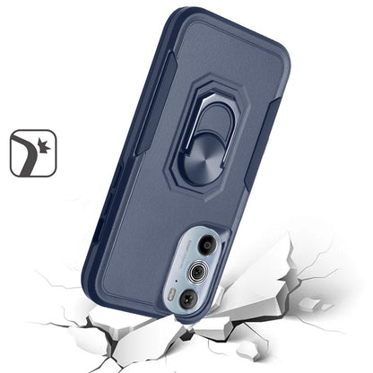 For Motorola Edge+ 2022 /Edge Plus Hybrid Rugged Hard Drop-Proof Protection Military Grade Armor with Metal Ring Stand  Phone Case Cover