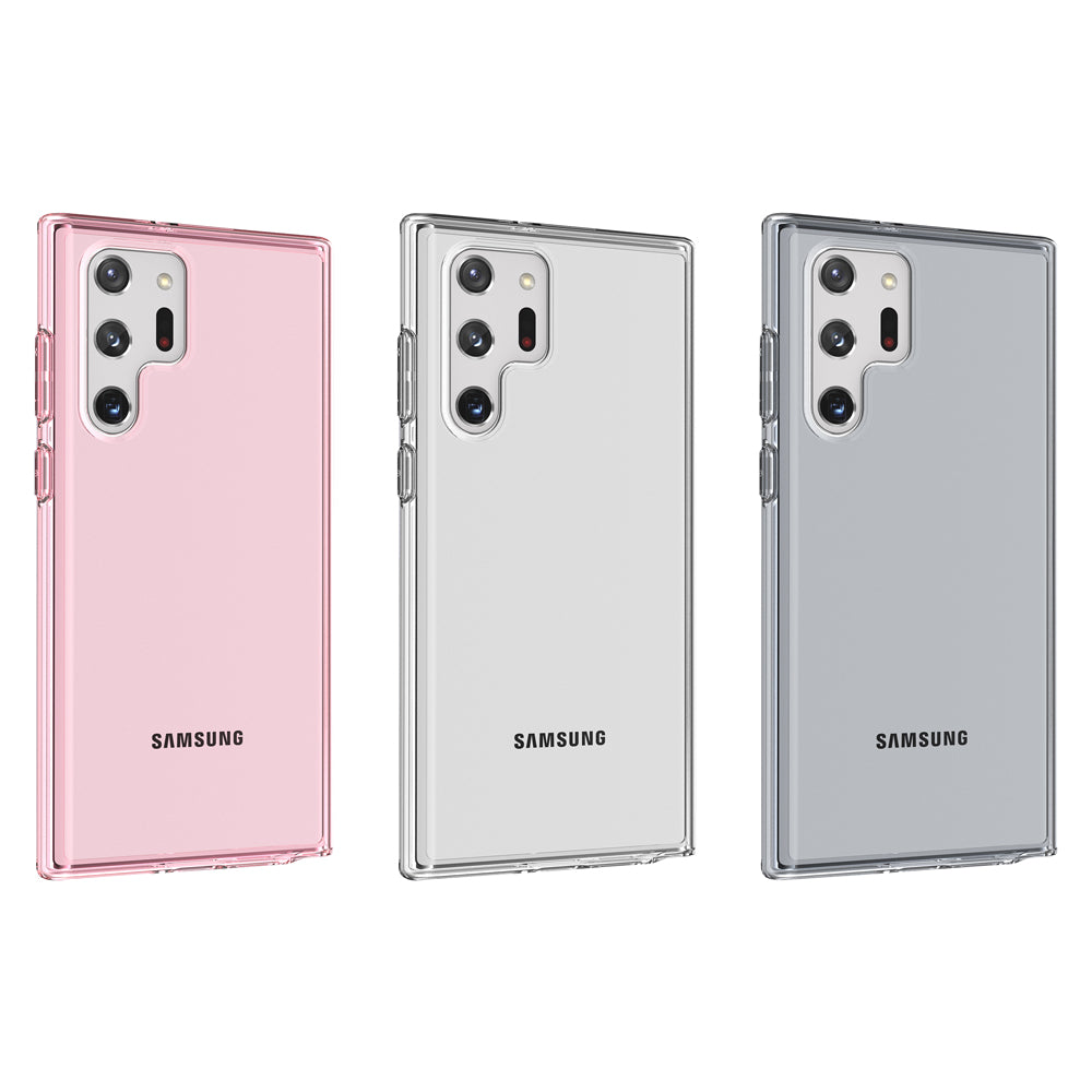 For Samsung Galaxy S22 Ultra Clear Full Transparency Thick Hybrid Hard PC Shell & Soft TPU Shock-Absorption Skin Bumper Transparent Phone Case Cover