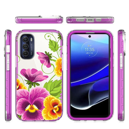 For Motorola Moto G Stylus 5G 2022 Beautiful Design Hybrid Triple Layer Armor Hard PC Rubber TPU Shockproof Frame  Phone Case Cover