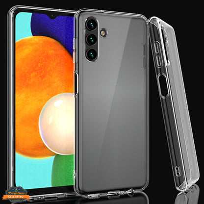 For Samsung Galaxy A13 5G Ultra Slim Thin Silicone Soft Skin Flexible TPU Gel Rubber Candy Gummy Protective Hybrid Protective Clear Phone Case Cover