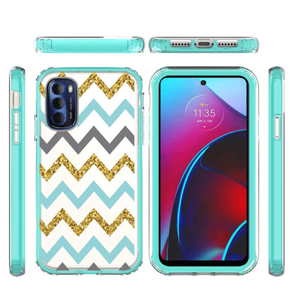 For Motorola Moto G Stylus 2022 4G Beautiful Design 3in1 Hybrid Armor Hard PC Rubber TPU Shockproof Protective Frame  Phone Case Cover