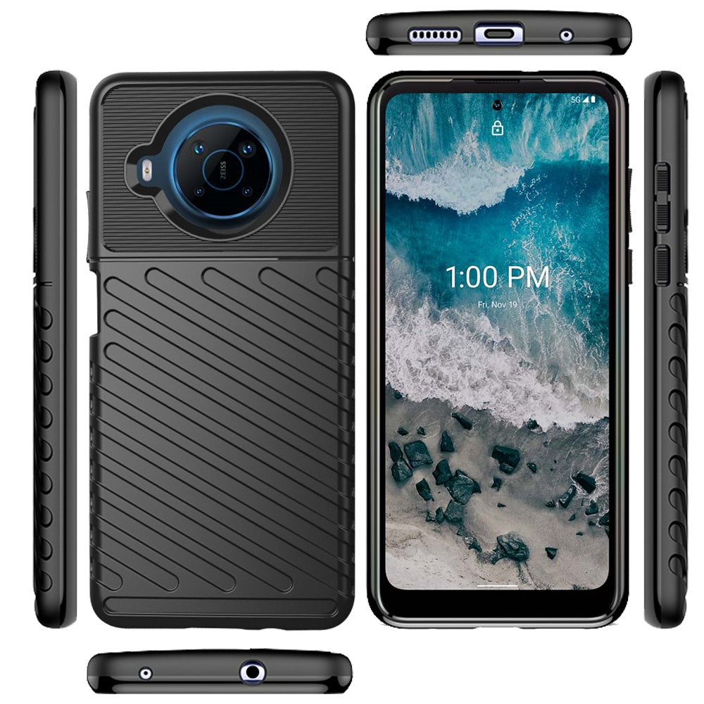 For Nokia X100 Rugged Hybrid Hard PC Soft Silicone Gel 3.5mm TPU Bumper Texture Shockproof Anti Slip Protective Stylish Ultra Slim  Phone Case Cover