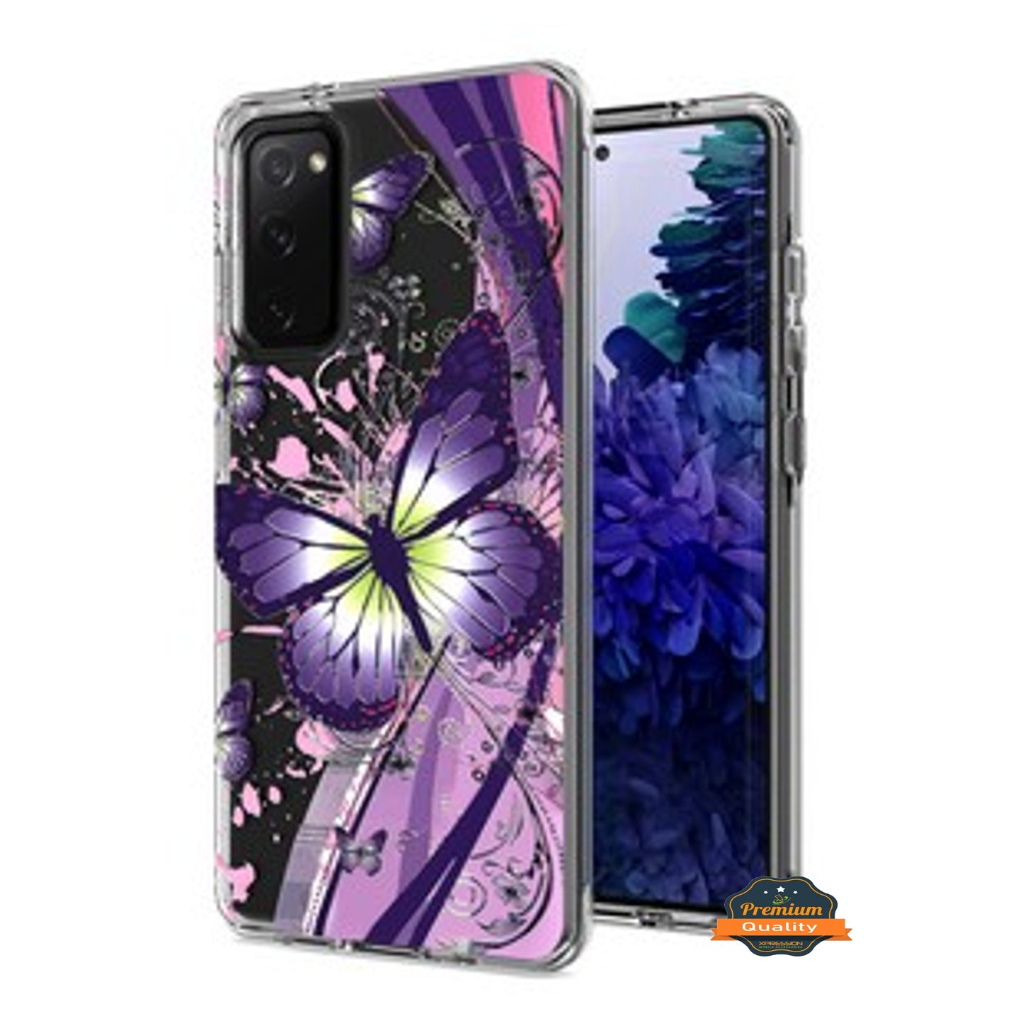 For Samsung Galaxy S20 FE /Fan Edition 5G Hybrid Trendy Image Patterns Design Clear Hard Back Shockproof TPU Rubber  Phone Case Cover