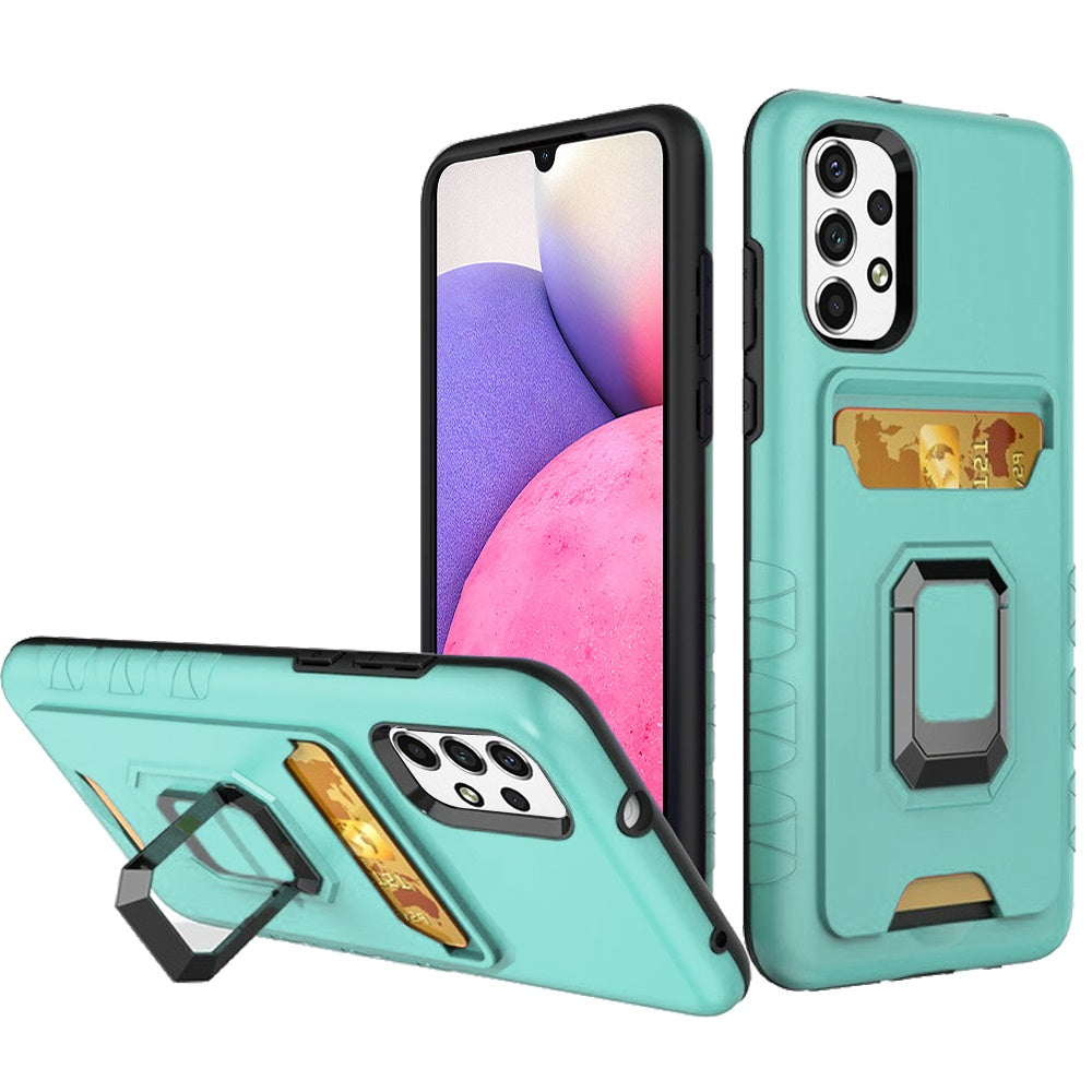 For Samsung Galaxy A33 5G Wallet Case Designed with Credit Card ID Holder & Stand Kickstand Ring Heavy Duty Hybrid Armor  Phone Case Cover