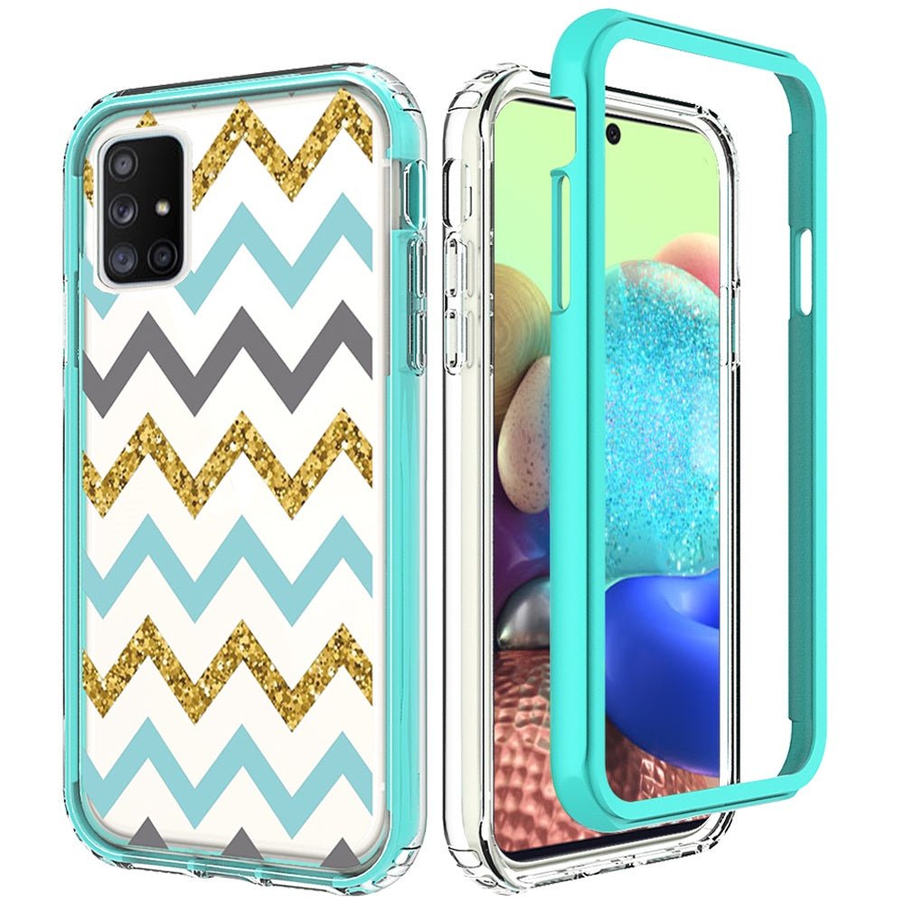 For Samsung Galaxy A71 5G Beautiful Design Hybrid Triple Layer Armor Hard PC Rubber TPU Shockproof Protective Frame  Phone Case Cover