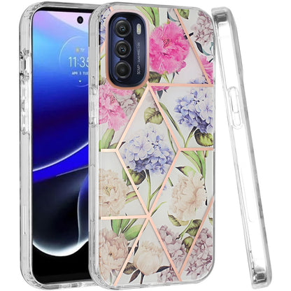 For Motorola Moto G Stylus 5G 2022 Fashion Floral IMD Design Flower Pattern Hybrid Hard PC Rubber TPU Slim Shockproof  Phone Case Cover