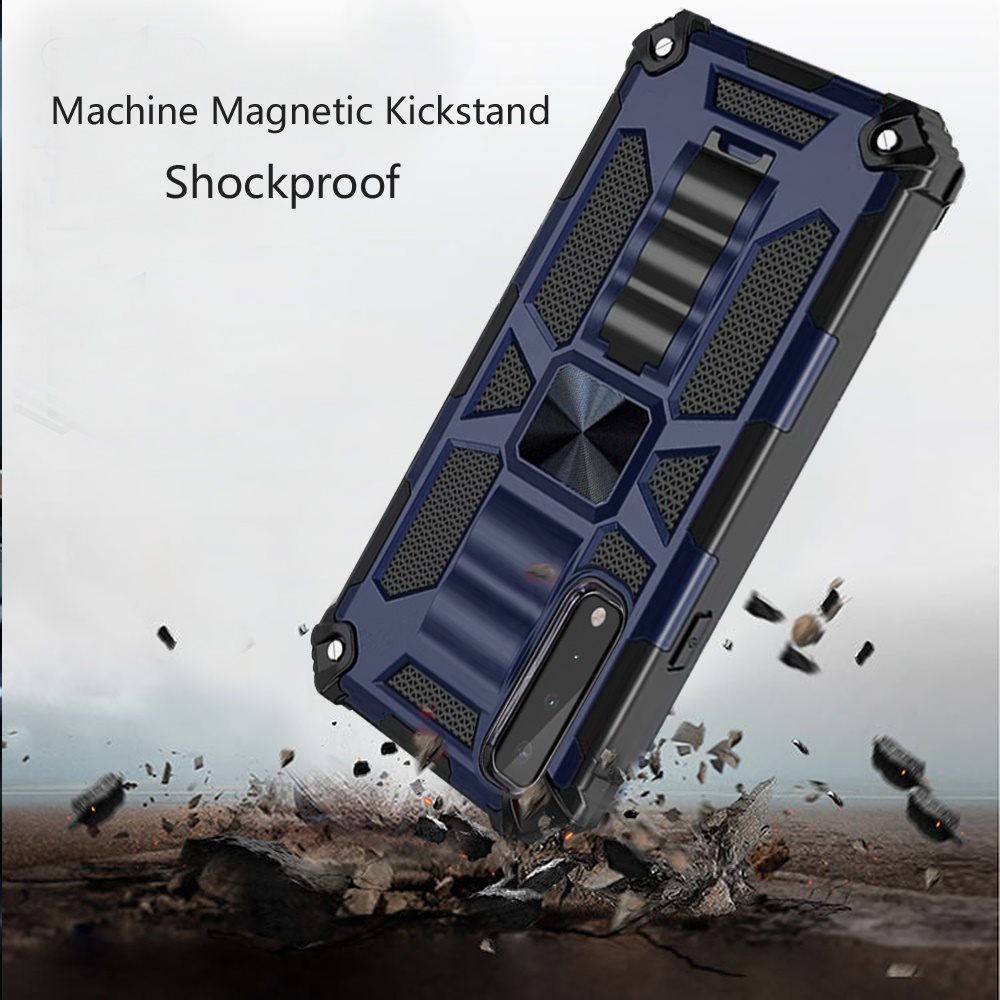 For Apple iPhone 12 Pro Max (6.7") Heavy Duty Stand Hybrid [Military Grade] Rugged with Built-in Kickstand Fit Magnetic Car Mount  Phone Case Cover