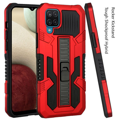 For Samsung Galaxy A12 5G Hybrid Tough Rugged [Shockproof] Dual Layer Protective with Kickstand Military Grade Hard PC + Soft TPU  Phone Case Cover