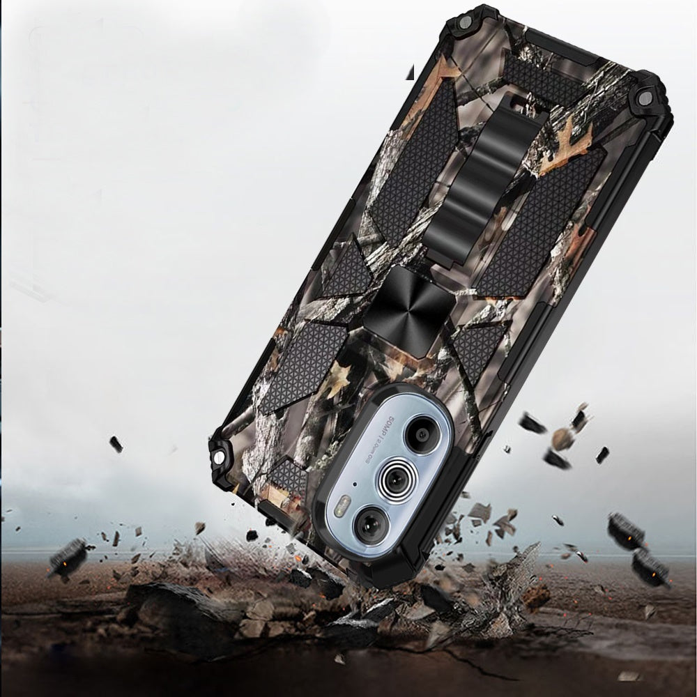 For Motorola Edge+ 2022 /Edge Plus Heavy Duty Stand Hybrid TPU Shockproof Rugged Protective with Built-in Kickstand  Phone Case Cover