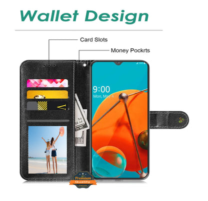 For Samsung Galaxy A32 5G Luxury Leather Wallet Case with Credit Card Holder Storage Lanyard Kickstand & Magnetic Flip Protective  Phone Case Cover