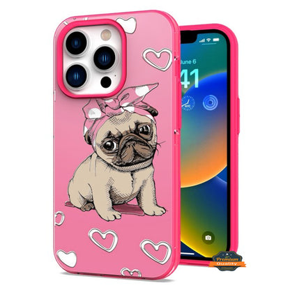 For Apple iPhone 14 /Pro Max Fashion Pattern Design Shockproof Protection TPU Rubber Frame Hard Back Slim  Phone Case Cover