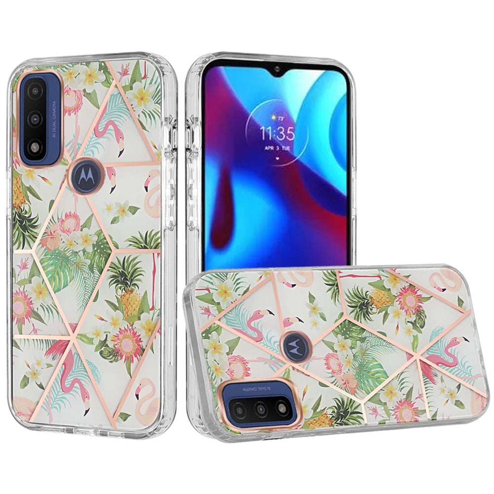 For Motorola Moto G Pure /G Power 2022 Fashion Floral IMD Design Flower Hybrid Protective Hard Rubber TPU Slim Back Shockproof  Phone Case Cover