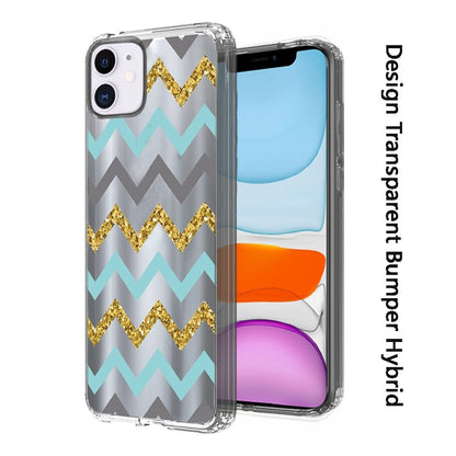 For Apple iPhone 13 Pro Max (6.7") Fashion Hybrid Design Image Transparent Rubber TPU Protector Thin Shell Back PC Armor  Phone Case Cover