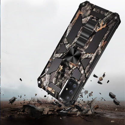For Samsung Galaxy A71 5G Heavy Duty Hybrid Camouflage [Military Grade] Rugged Protective Fit Magnetic Car Mount Stand  Phone Case Cover