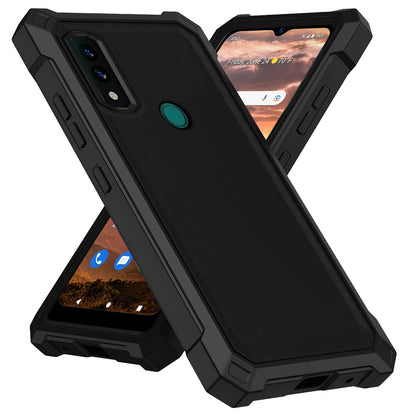 For AT&T Maestro 3 Matte Finish Hybrid Thick Shell Guard Shockproof Dual Layer Hard PC + TPU Bumper Frame Armor  Phone Case Cover