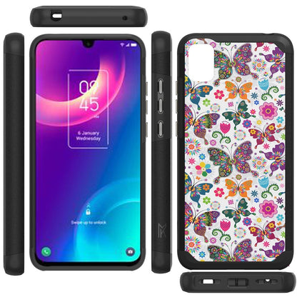 For TCL 30z Ultra Slim Corner Protection Shock Absorption Hybrid Dual Layer Hard TPU Rubber Frame Armor Defender  Phone Case Cover