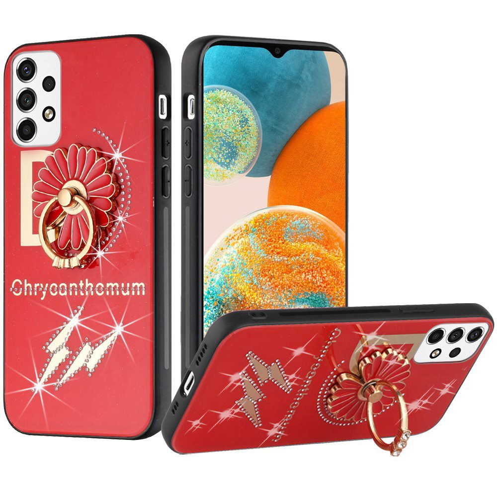 For Samsung Galaxy A23 5G Diamonds 3D Bling Sparkly Glitter Ornaments Engraving Hybrid Metal Fashion  Phone Case Cover