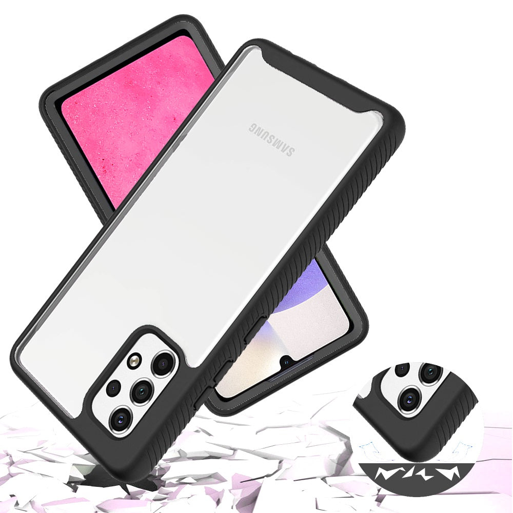 For Samsung Galaxy A33 5G Clear Dual Layer Rugged Bumper Frame Heavy Duty Hybrid Shockproof Rubber Full Body Defender  Phone Case Cover