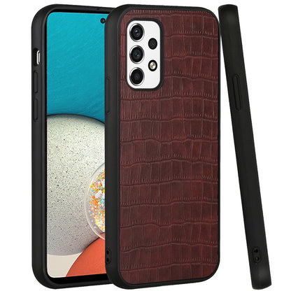 For Samsung Galaxy A53 5G Slim Thin PU Leather Crocodile Design Flip Snap On Hybrid Shockproof TPU PC Hard Shell Durable  Phone Case Cover