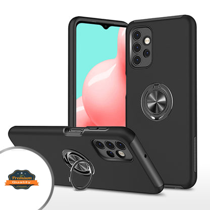 For Apple iPhone 13 /13 Mini/ 13 Pro/ 13 Pro Max Slim Rubber Hybrid 360° Ring Holder Stand Kickstand Fit Car Mount Shockproof Bumper Protection  Phone Case Cover