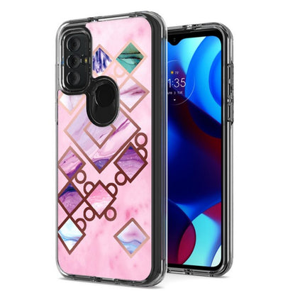 For AT&T Maestro 3 Stylish Hybrid Fashion Marble Trendy IMD Design Hard Back PC Shockproof TPU Protective  Phone Case Cover