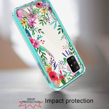 For Samsung Galaxy A73 5G Beautiful Design Hybrid Triple Layer Armor Hard PC Rubber TPU Shockproof Protective Frame  Phone Case Cover