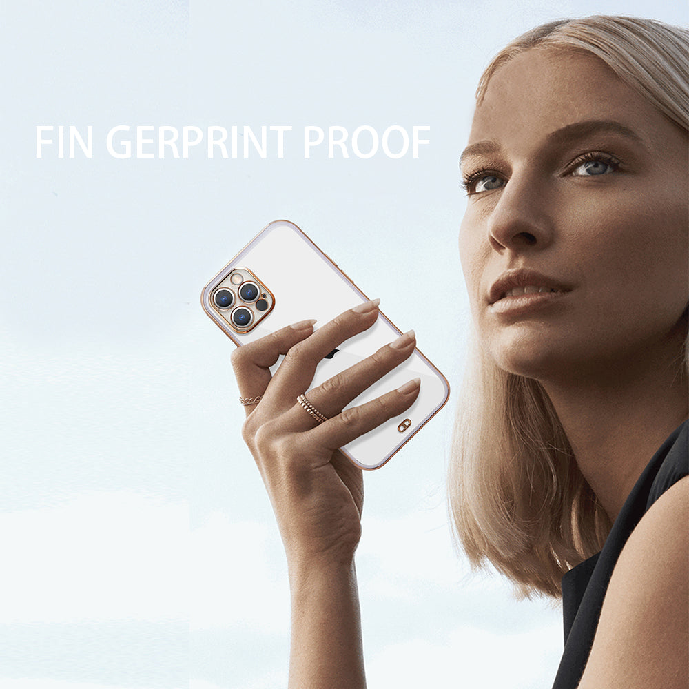 For Apple iPhone 13 /Pro Max Hybrid PC Bumper Plating with Raised Camera Protection Shockproof Slim Frame TPU Protective  Phone Case Cover