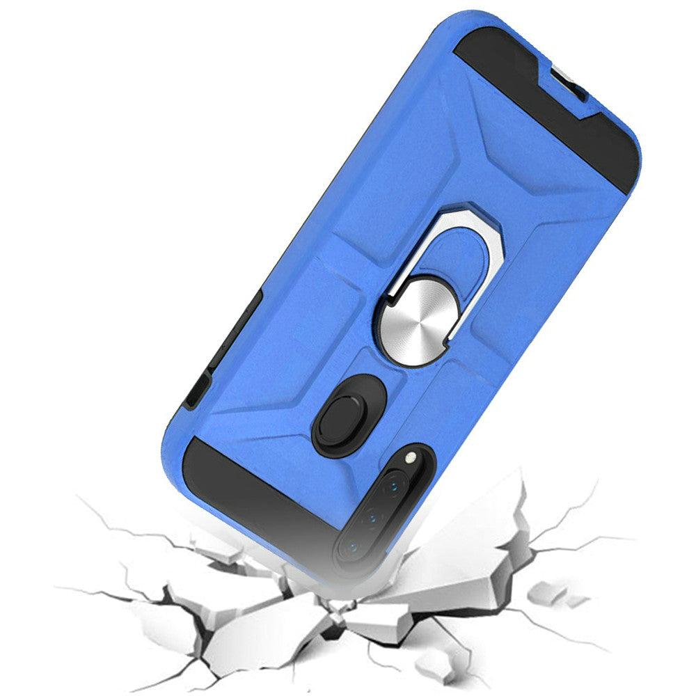 For Samsung Galaxy A02S Cases with Stand Kickstand Ring Holder [360° Rotating] Armor Dual Layer Work with Magnetic Car Mount PC+TPU Hard  Phone Case Cover